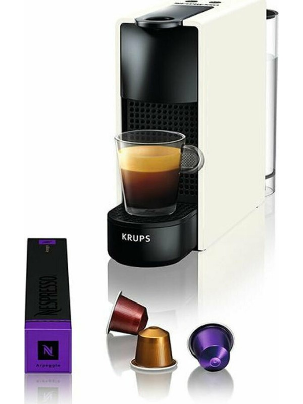 Krups Essenza Mini S XN1101V Καφετιέρα για Κάψουλες Nespresso Πίεσης 19bar White Krups Essenza Mini S XN1101V Καφετιέρα για Κάψουλες Nespresso Πίεσης 19bar White