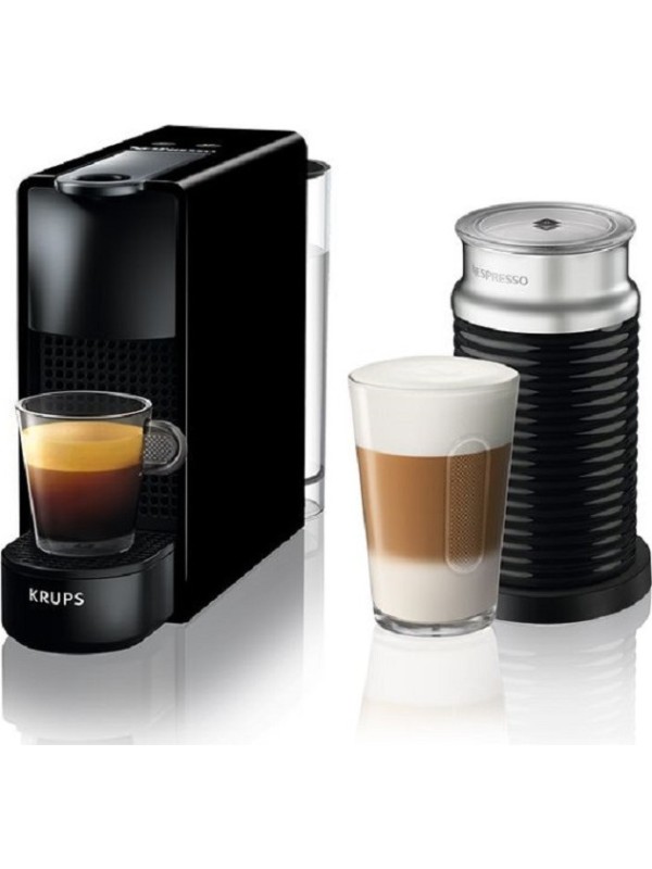 Krups XN1118V Essenza Mini & Aeroccino Καφετιέρα για Κάψουλες Nespresso Πίεσης 19bar με Αφρογαλιέρα Black Krups XN1118V Essenza Mini & Aeroccino Καφετιέρα για Κάψουλες Nespresso Πίεσης 19bar με Αφρογαλιέρα Black