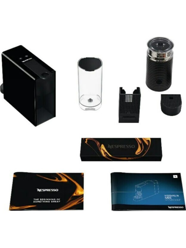 Krups XN1118V Essenza Mini & Aeroccino Καφετιέρα για Κάψουλες Nespresso Πίεσης 19bar με Αφρογαλιέρα Black Krups XN1118V Essenza Mini & Aeroccino Καφετιέρα για Κάψουλες Nespresso Πίεσης 19bar με Αφρογαλιέρα Black