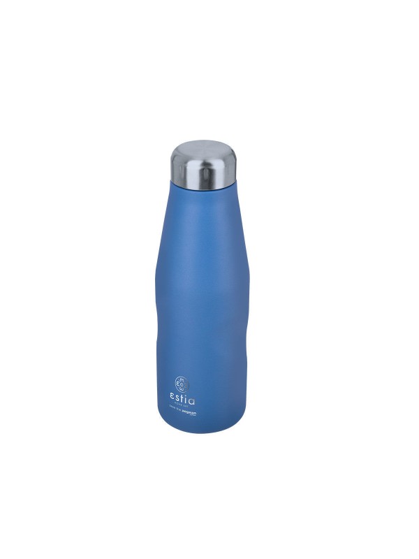 Estia Travel Flask Save the Aegean Ανακυκλώσιμο Μπουκάλι Θερμός Ανοξείδωτο BPA Free Denim Blue 500ml 01-12052