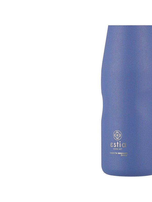 Estia Travel Flask Save the Aegean Ανακυκλώσιμο Μπουκάλι Θερμός Ανοξείδωτο BPA Free Denim Blue 500ml 01-12052
