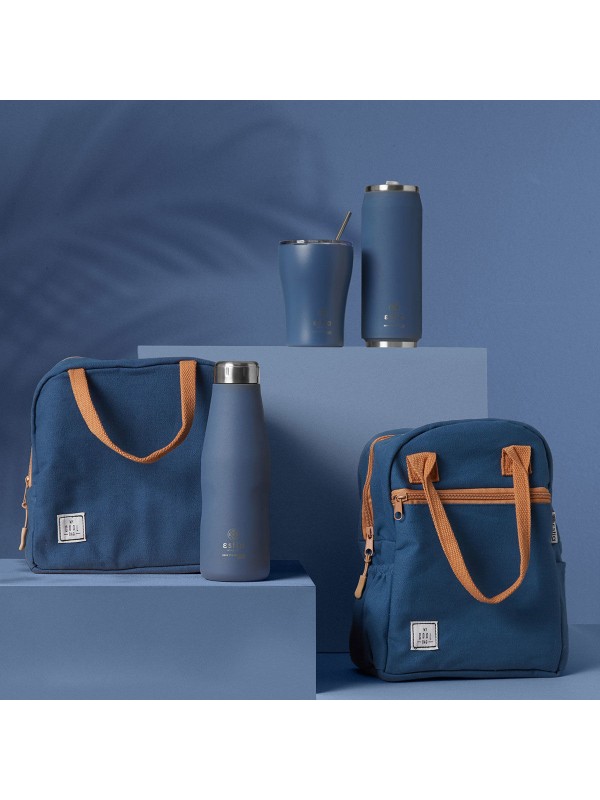 Estia Travel Flask Save the Aegean Ανακυκλώσιμο Μπουκάλι Θερμός Ανοξείδωτο BPA Free Denim Blue 500ml 01-12052