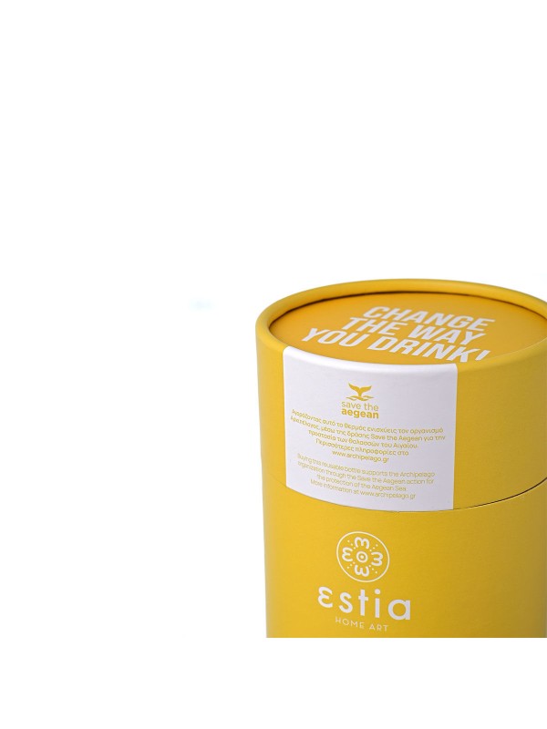 Estia Coffee Mug Save The Aegean Ποτήρι Θερμός Ανοξείδωτο BPA Free Pineapple Yellow 350ml με Καλαμάκι 01-12458 Estia Coffee Mug Save The Aegean Ποτήρι Θερμός Ανοξείδωτο BPA Free Pineapple Yellow 350ml με Καλαμάκι 01-12458