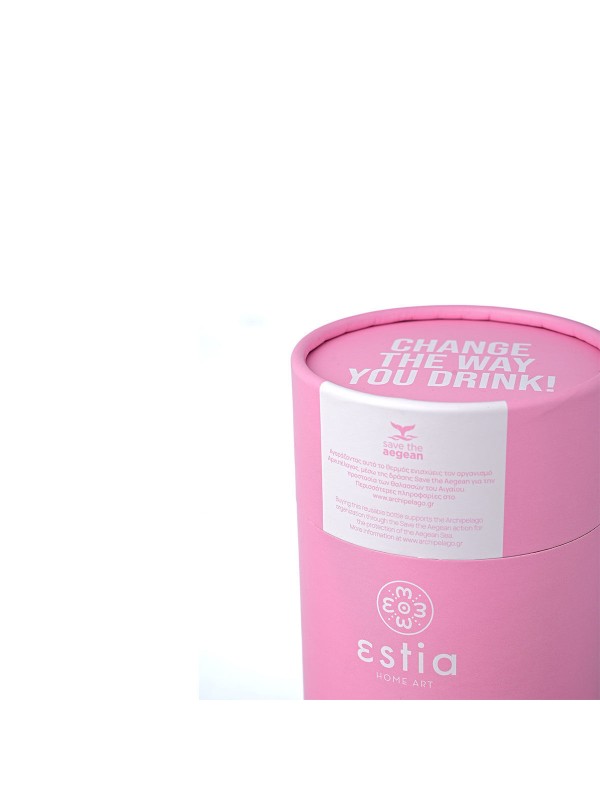 Estia Coffee Mug Save The Aegean Ποτήρι Θερμός Ανοξείδωτο BPA Free Blossom Rose 350ml με Καλαμάκι 01-12472 Estia Coffee Mug Save The Aegean Ποτήρι Θερμός Ανοξείδωτο BPA Free Blossom Rose 350ml με Καλαμάκι 01-12472