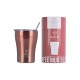 Estia Coffee Mug Save The Aegean Ποτήρι Θερμός Ανοξείδωτο BPA Free Rose Gold 350ml με Καλαμάκι 01-12489