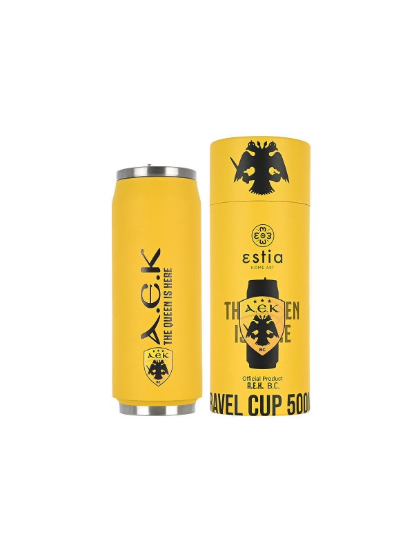 Estia ESTIA ΘΕΡΜΟΣ TRAVEL CUP AEK BC EDITION 500ml 00-13233. Estia ESTIA ΘΕΡΜΟΣ TRAVEL CUP AEK BC EDITION 500ml 00-13233.