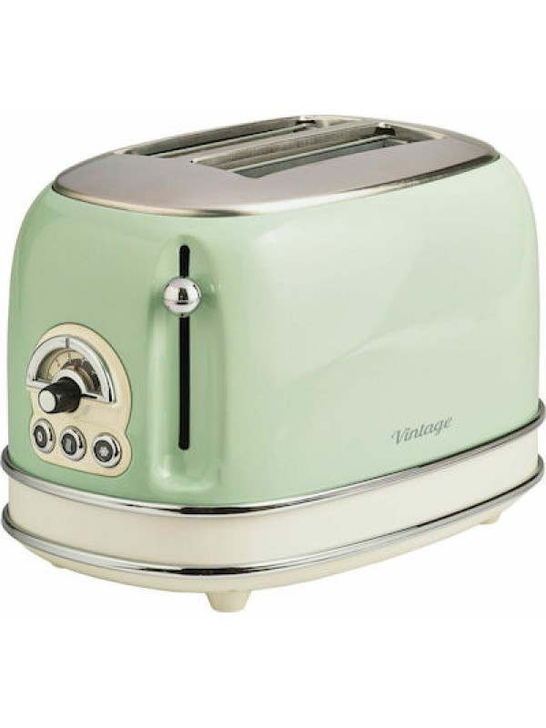 Ariete Vintage 155/04 Φρυγανιέρα 2 Θέσεων 810W Πράσινη Ariete Vintage 155/04 Φρυγανιέρα 2 Θέσεων 810W Πράσινη