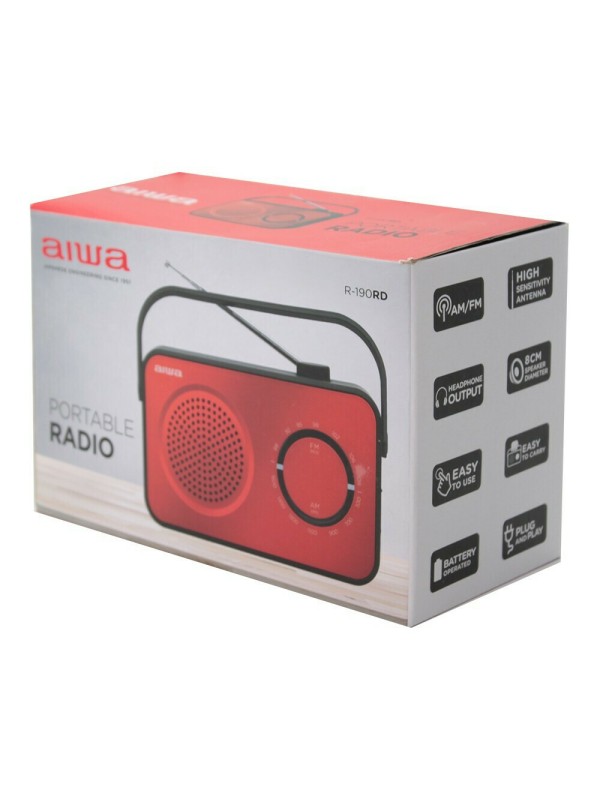 Aiwa R-190RD Φορητό Ραδιόφωνο Ρεύματος / Μπαταρίας Κόκκινο Aiwa R-190RD Φορητό Ραδιόφωνο Ρεύματος / Μπαταρίας Κόκκινο