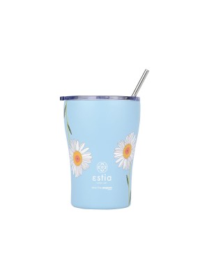 Estia Coffee Mug Save The Aegean Ποτήρι Θερμός Ανοξείδωτο BPA Free DREAMY SKY 350ml με Καλαμάκι 01-23065