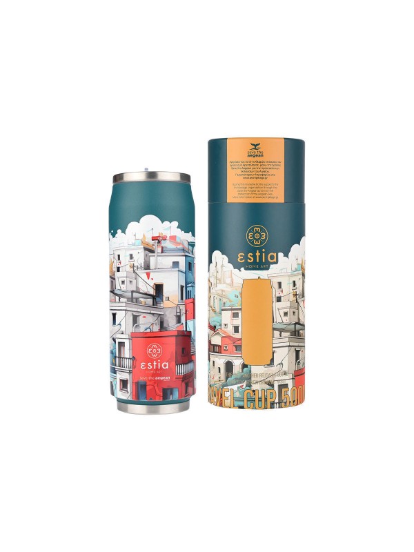 Estia Travel Cup Save the Aegean Ποτήρι Θερμός Ανοξείδωτο BPA Free URBAN MYTHOS 500ml με Καλαμάκι 01-22839 Estia Travel Cup Save the Aegean Ποτήρι Θερμός Ανοξείδωτο BPA Free URBAN MYTHOS 500ml με Καλαμάκι 01-22839