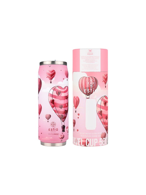 Estia Travel Cup Save the Aegean Ποτήρι Θερμός Ανοξείδωτο Love Ascend Estia 500ml με Καλαμάκι 01-22846 Estia Travel Cup Save the Aegean Ποτήρι Θερμός Ανοξείδωτο Love Ascend Estia 500ml με Καλαμάκι 01-22846