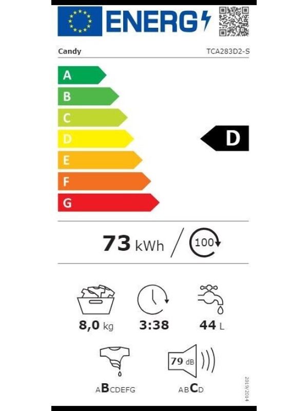Candy Πλυντήριο Ρούχων Άνω Φόρτωσης 8kg 1200 Στροφών TCA283D2-S Candy Πλυντήριο Ρούχων Άνω Φόρτωσης 8kg 1200 Στροφών TCA283D2-S