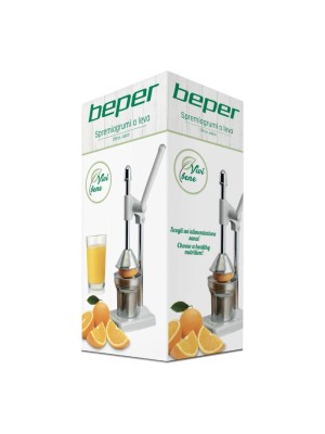 Beper MD.400 Επιτραπέζια Πρέσα Πορτοκαλιού από Ανοξείδωτο Ατσάλι σε Ασημί Χρώμα Beper MD.400 Επιτραπέζια Πρέσα Πορτοκαλιού από Ανοξείδωτο Ατσάλι σε Ασημί Χρώμα