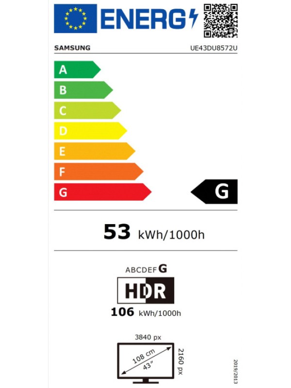 Samsung Smart Τηλεόραση 43" 4K UHD LED UE43DU8572UXXH HDR (2024 Samsung Smart Τηλεόραση 43" 4K UHD LED UE43DU8572UXXH HDR (2024