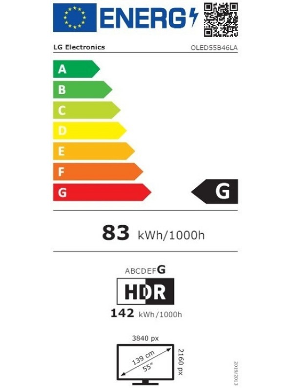 LG Smart Τηλεόραση 55" 4K UHD OLED OLED55B46LA HDR (2024)