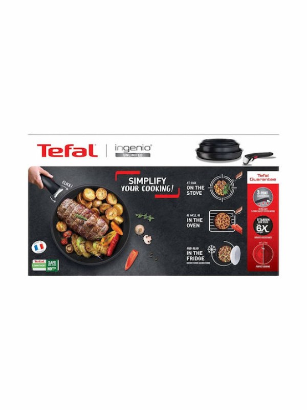 Tefal Ingenio Unlimited Σετ Τηγάνια 24/28+X από Αλουμίνιο με Αντικολλητική Επίστρωση L76391 3τμχ Tefal Ingenio Unlimited Σετ Τηγάνια 24/28+X από Αλουμίνιο με Αντικολλητική Επίστρωση L76391 3τμχ