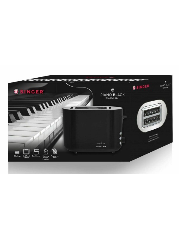 Singer TO-850 PBL Φρυγανιέρα 2 Θέσεων 850W Μαύρη Singer TO-850 PBL Φρυγανιέρα 2 Θέσεων 850W Μαύρη