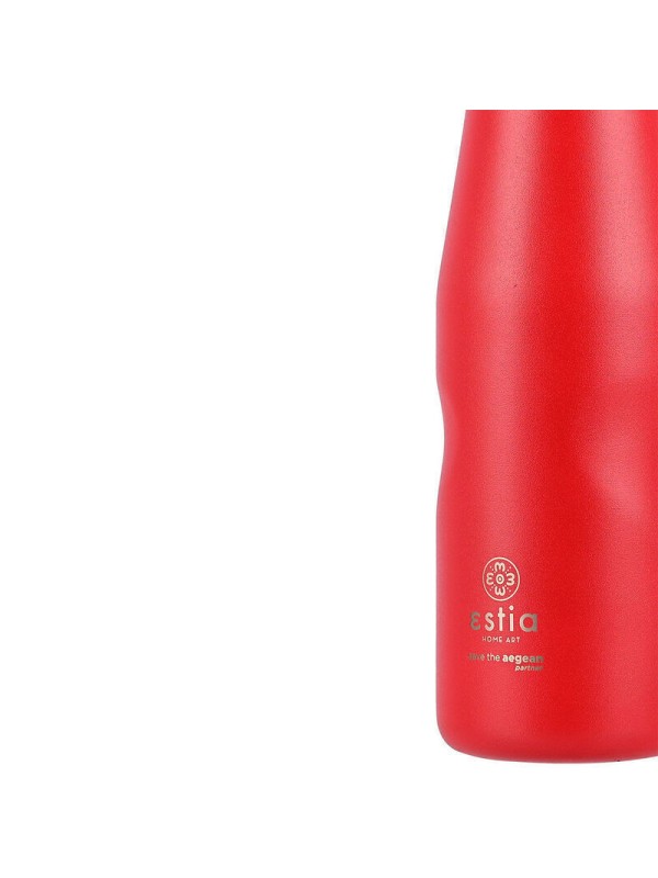 Estia Travel Flask Save the Aegean Μπουκάλι Θερμός Ανοξείδωτο BPA Free Scarlet Red 500ml 01-8543 Estia Travel Flask Save the Aegean Μπουκάλι Θερμός Ανοξείδωτο BPA Free Scarlet Red 500ml 01-8543
