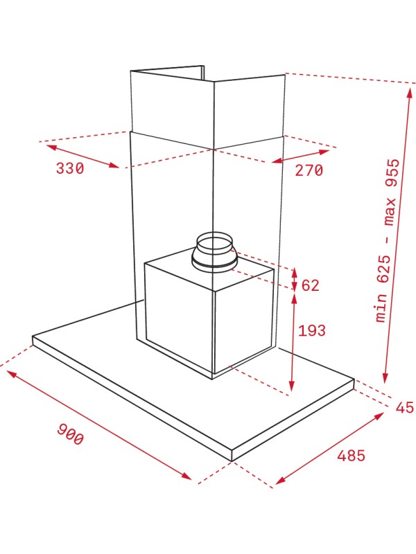 Teka DLH 986 T Απορροφητήρας Καμινάδα 90cm Inox Teka DLH 986 T Απορροφητήρας Καμινάδα 90cm Inox