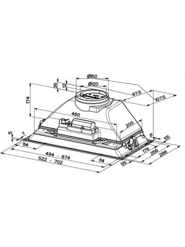 Faber Inka Smart HC X A52 Μηχανισμός Απορρόφησης 52cm Λευκός Faber Inka Smart HC X A52 Μηχανισμός Απορρόφησης 52cm Λευκός