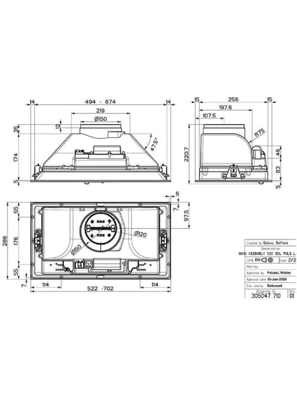 Faber Inka Smart HC X A52 Μηχανισμός Απορρόφησης 52cm Λευκός Faber Inka Smart HC X A52 Μηχανισμός Απορρόφησης 52cm Λευκός