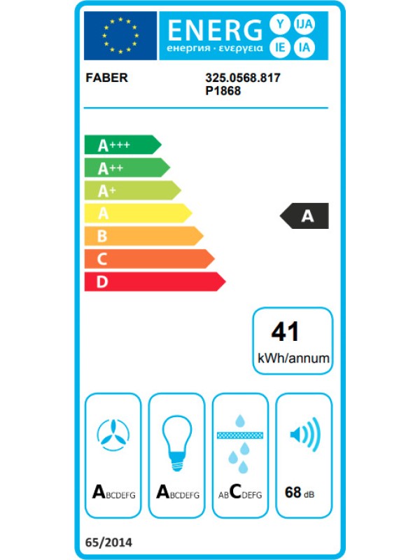 Faber TSP X A60 2LS Απορροφητήρας Καμινάδα 60cm Inox Faber TSP X A60 2LS Απορροφητήρας Καμινάδα 60cm Inox