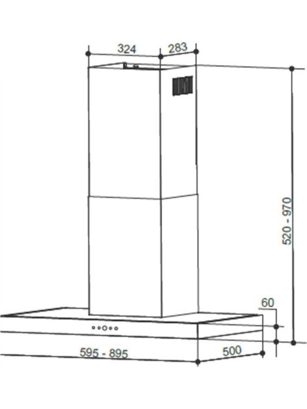 Faber TSP X A60 2LS Απορροφητήρας Καμινάδα 60cm Inox Faber TSP X A60 2LS Απορροφητήρας Καμινάδα 60cm Inox