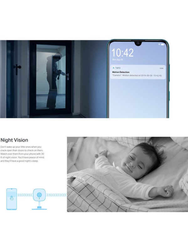 TP-LINK Tapo C110 v2 IP Κάμερα Παρακολούθησης Wi-Fi Full HD+ 3MP με Αμφίδρομη Επικοινωνία TP-LINK Tapo C110 v2 IP Κάμερα Παρακολούθησης Wi-Fi Full HD+ 3MP με Αμφίδρομη Επικοινωνία