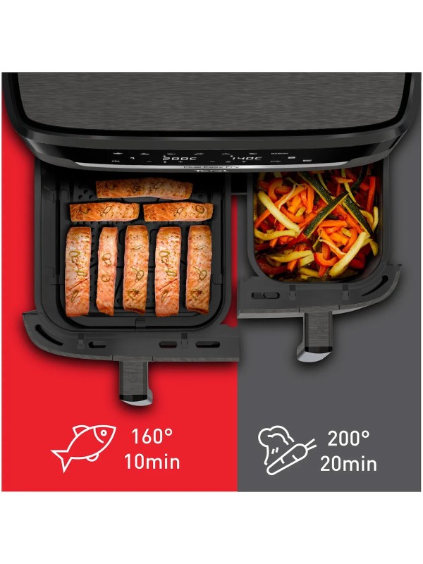 Tefal EY942HEO Easy Fry Air Fryer με Διπλό Αποσπώμενο Κάδο 11lt Γκρι Tefal EY942HEO Easy Fry Air Fryer με Διπλό Αποσπώμενο Κάδο 11lt Γκρι