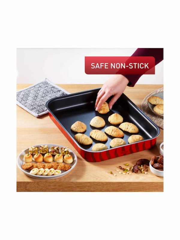 Tefal T-Flam Ταψί Ορθογώνιο Αλουμινίου με Αντικολλητική Επίστρωση 31x24cm