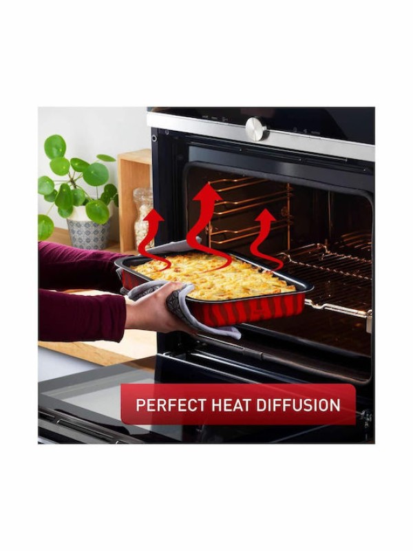 Tefal T-Flam Ταψί Ορθογώνιο Αλουμινίου με Αντικολλητική Επίστρωση 31x24cm