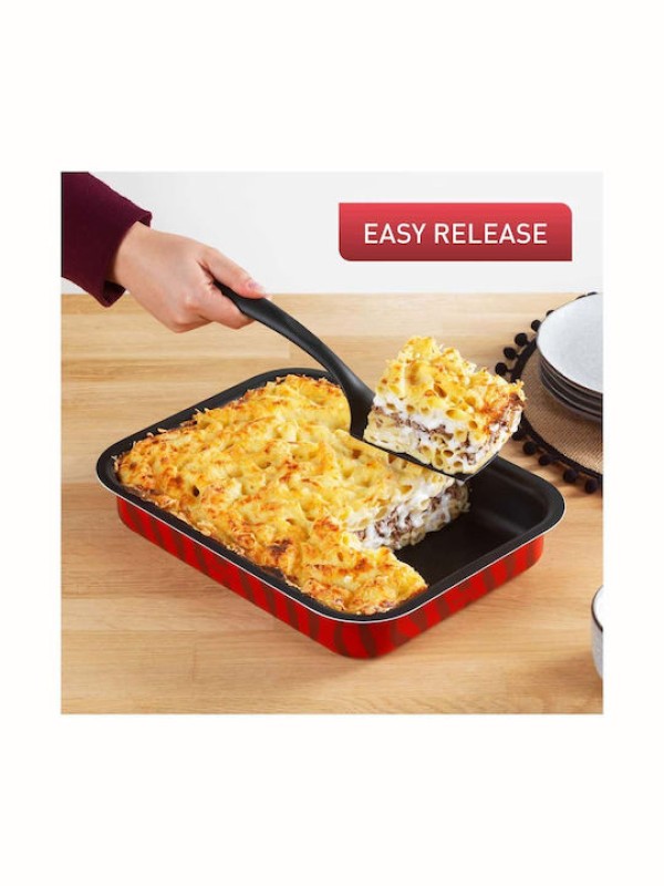 Tefal T-Flam Ταψί Ορθογώνιο Αλουμινίου με Αντικολλητική Επίστρωση 31x24cm