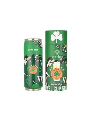 Estia Travel Cup Save the Aegean Ποτήρι Θερμός Ανοξείδωτο BPA Free 500ml Panathinaikos BC Edition We The Greens με Καλαμάκι Estia Travel Cup Save the Aegean Ποτήρι Θερμός Ανοξείδωτο BPA Free 500ml Panathinaikos BC Edition We The Greens με Καλαμάκι