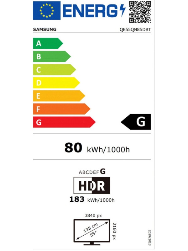 Samsung Smart Τηλεόραση 55" 4K UHD Neo QLED QE55QN85DBTXXH HDR (2024)