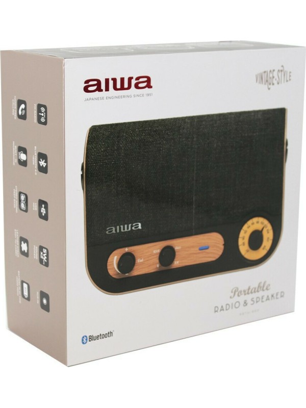 Aiwa RBTU-600 Φορητό Ραδιόφωνο Επαναφορτιζόμενο με Bluetooth και USB Μαύρο Aiwa RBTU-600 Φορητό Ραδιόφωνο Επαναφορτιζόμενο με Bluetooth και USB Μαύρο