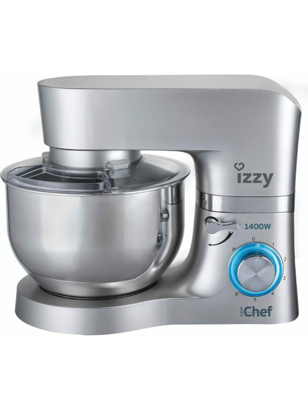 Izzy S1503 Super Chef Κουζινομηχανή 1400W με Ανοξείδωτο Κάδο 6lt Izzy S1503 Super Chef Κουζινομηχανή 1400W με Ανοξείδωτο Κάδο 6lt