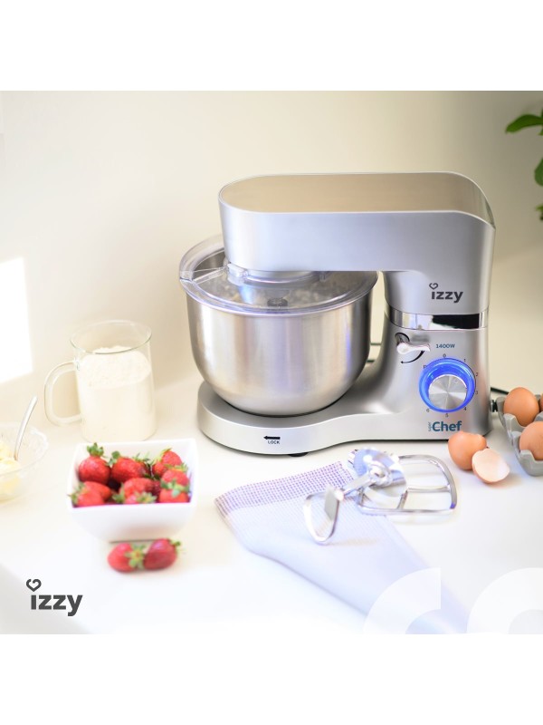 Izzy S1503 Super Chef Κουζινομηχανή 1400W με Ανοξείδωτο Κάδο 6lt Izzy S1503 Super Chef Κουζινομηχανή 1400W με Ανοξείδωτο Κάδο 6lt