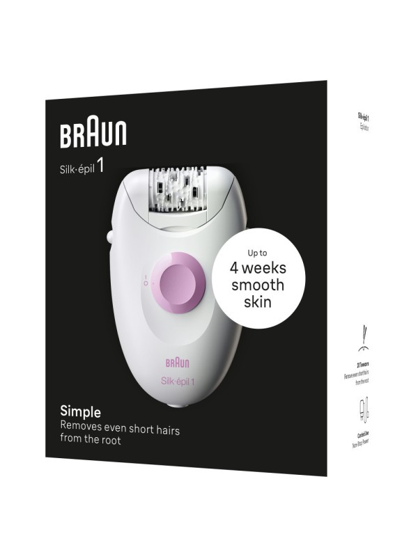 Braun Silk Epil 1 Αποτριχωτική Μηχανή Epilator SE1-000 Braun Silk Epil 1 Αποτριχωτική Μηχανή Epilator SE1-000