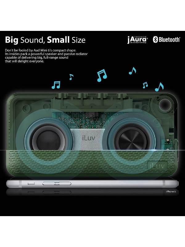 iLuv Aud Mini Smart 6 Ηχείο Bluetooth 1W Πράσινο iLuv Aud Mini Smart 6 Ηχείο Bluetooth 1W Πράσινο
