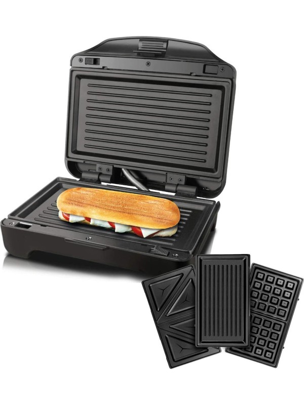 Taurus Miami Premium Τοστιέρα με Αποσπώμενες Πλάκες για 2 Τοστ 900W Γκρι Taurus Miami Premium Τοστιέρα με Αποσπώμενες Πλάκες για 2 Τοστ 900W Γκρι