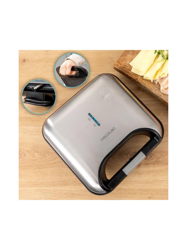  Cecotec Rock'ntoast Τοστιέρα για 2 Τοστ 800W Inox 02958