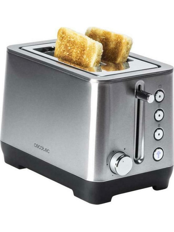  Cecotec BigToast Extra Double Φρυγανιέρα 2 Θέσεων 1000W Inox 03084
