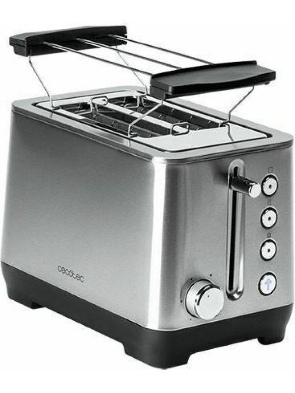  Cecotec BigToast Extra Double Φρυγανιέρα 2 Θέσεων 1000W Inox 03084