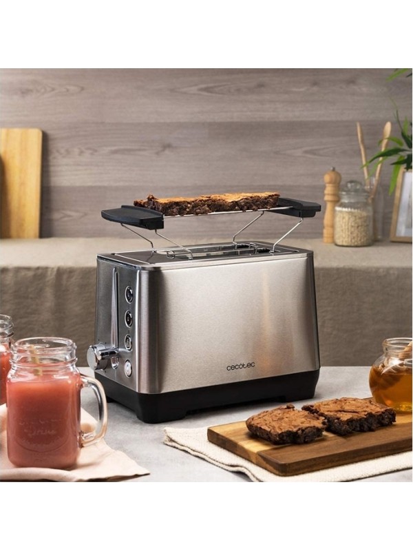  Cecotec BigToast Extra Double Φρυγανιέρα 2 Θέσεων 1000W Inox 03084