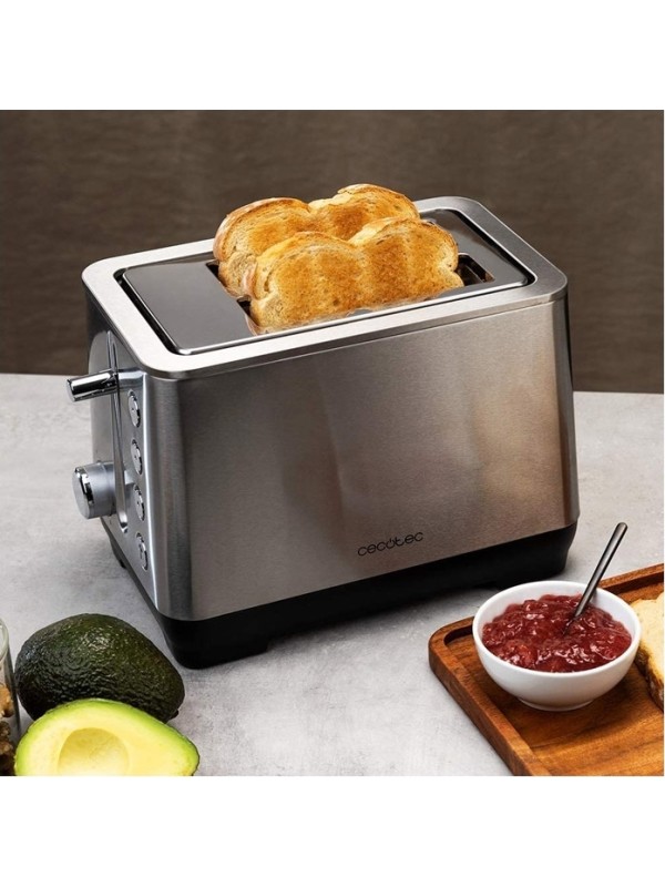  Cecotec BigToast Extra Double Φρυγανιέρα 2 Θέσεων 1000W Inox 03084