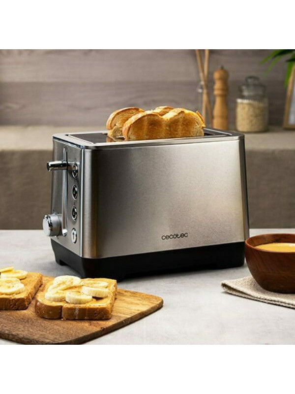  Cecotec BigToast Extra Double Φρυγανιέρα 2 Θέσεων 1000W Inox 03084