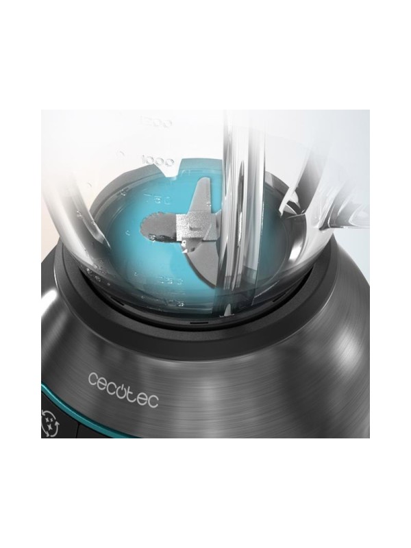  Cecotec Power Black Titanium 2200MAX Μπλέντερ με Γυάλινη Κανάτα 1.75 lt 2200W Μαύρο 04393