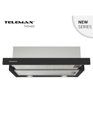 Απορροφητήρας Κουζίνας Συρόμενος 60cm Telemax TH0460 Μαύρο Απορροφητήρας Κουζίνας Συρόμενος 60cm Telemax TH0460 Μαύρο