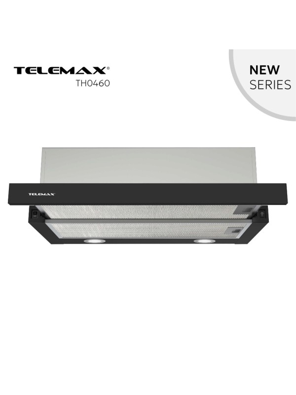 Απορροφητήρας Κουζίνας Συρόμενος 60cm Telemax TH0460 Μαύρο Απορροφητήρας Κουζίνας Συρόμενος 60cm Telemax TH0460 Μαύρο
