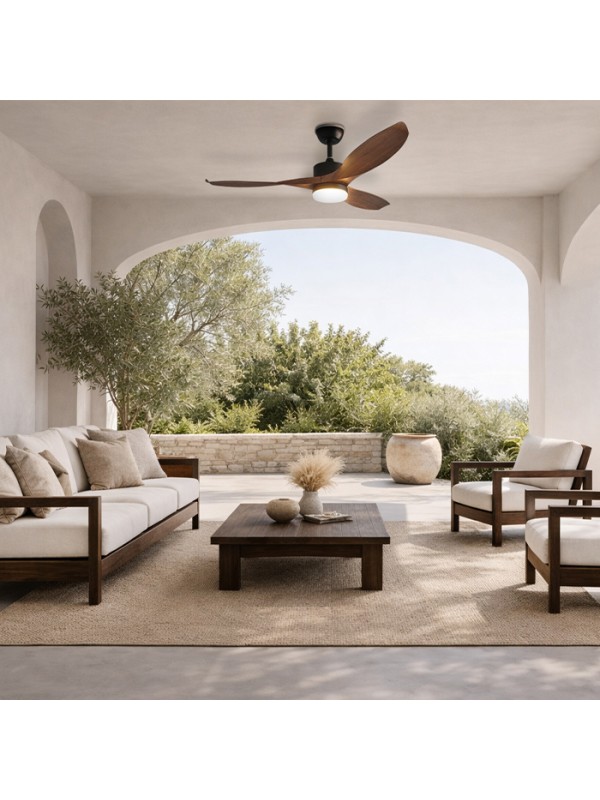 Life Ανεμιστήρας Οροφής VERANDA NATURE 132cm με Φως και Τηλεχειριστήριο Καφέ Κωδικός: 221-0520 